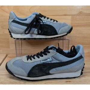 Puma Whirlwind Classic Womens 8 Light Blue Grey Mesh Suede Sneakers 341964 03